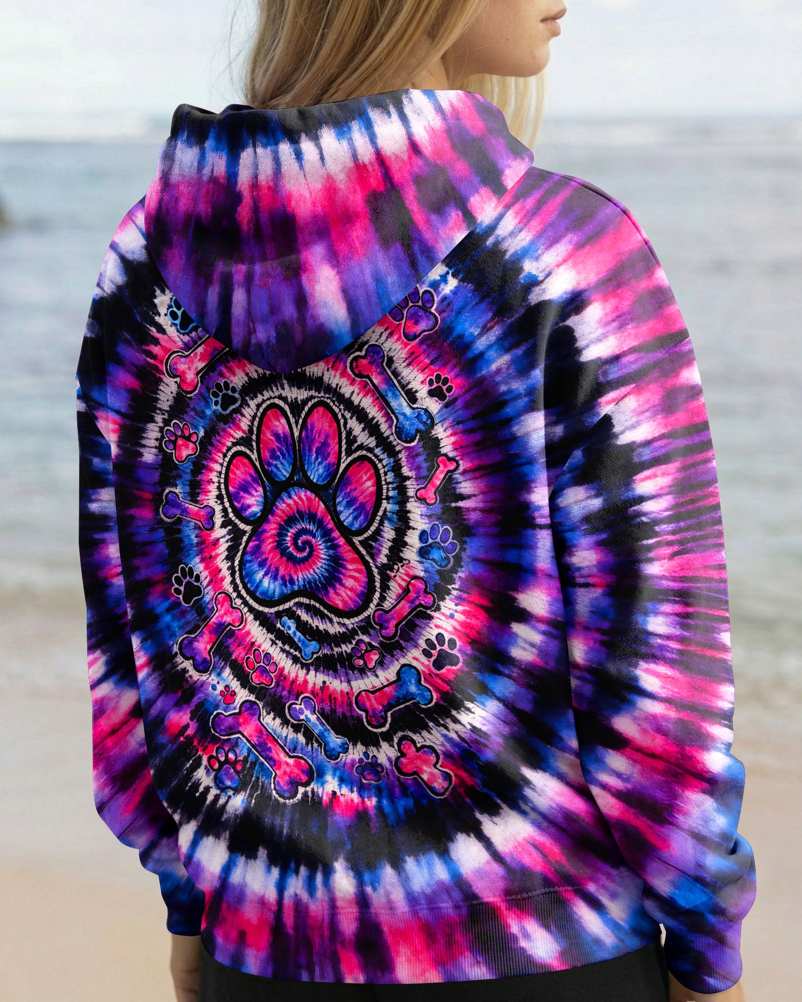 PAW PRINT BONES SWIRL ALL OVER PRINT - TLTW0903263