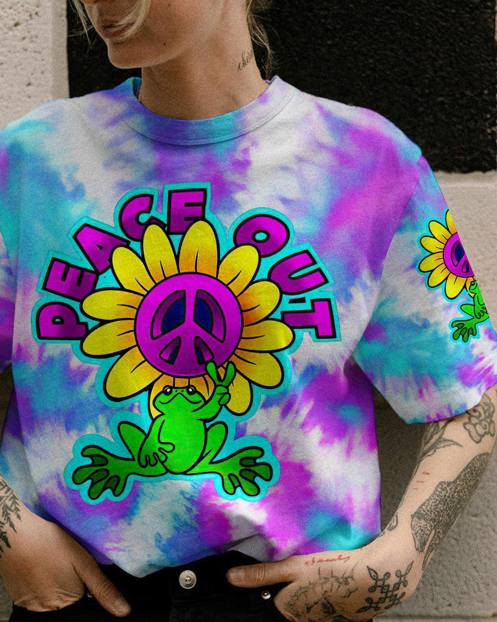 PEACE OUT FROG ALL OVER PRINT - TLTW0906235