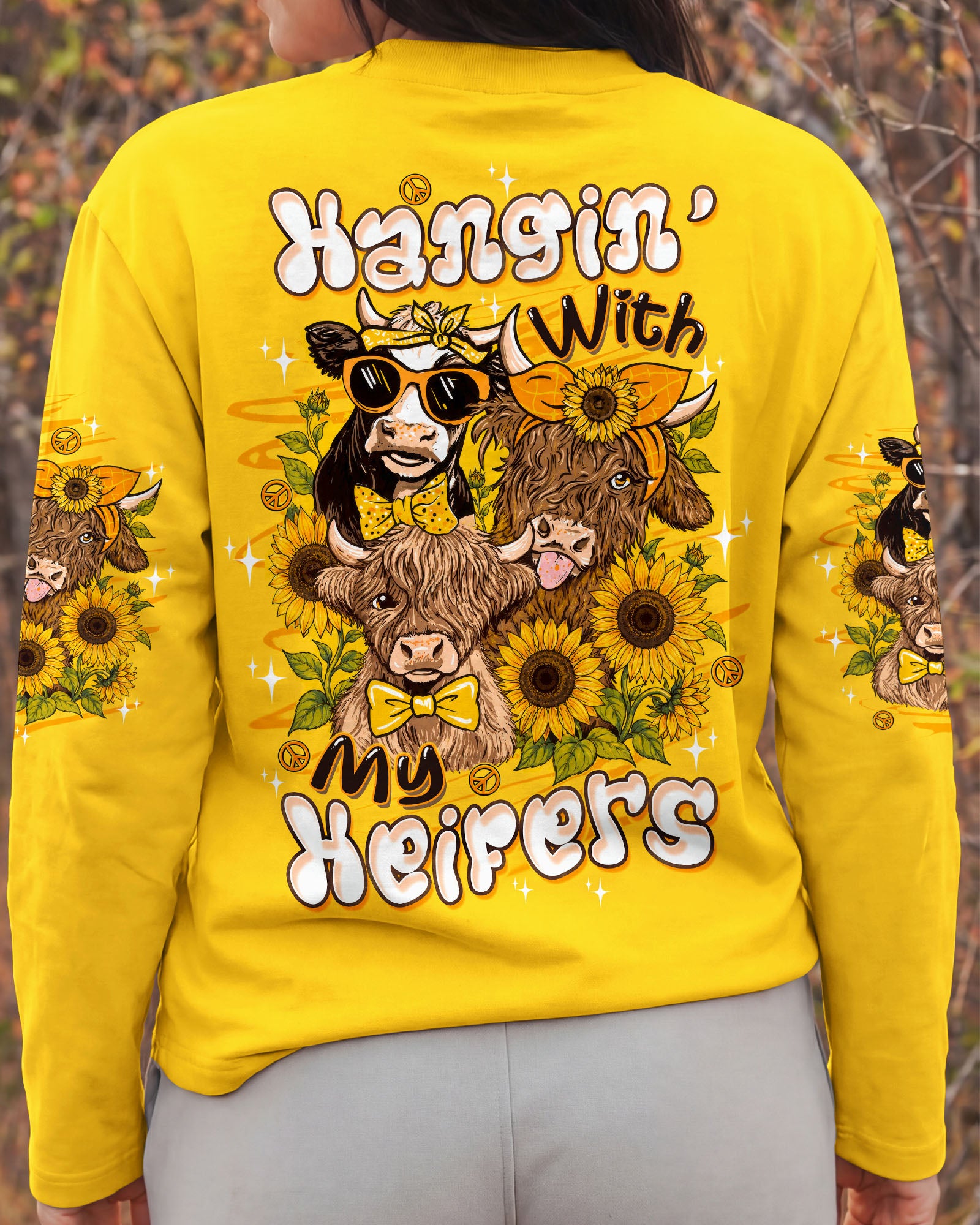 HANGIN' WITH MY HEIFERS HIGHLAND COW ALL OVER PRINT - TLTW0907264