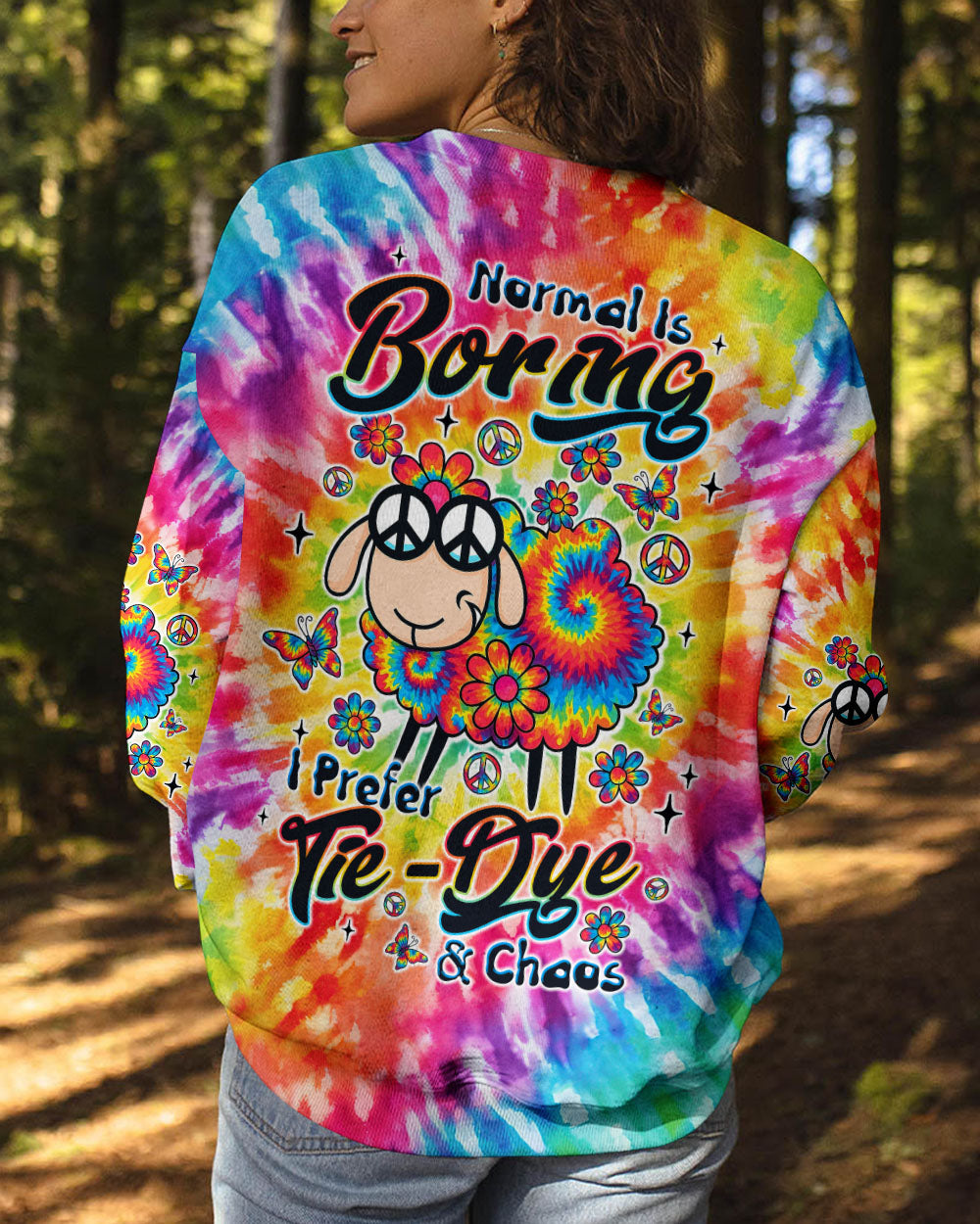 I PREFER TIE DYE AND CHAOS SHEEP TIE DYE ALL OVER PRINT - TLTW0909252