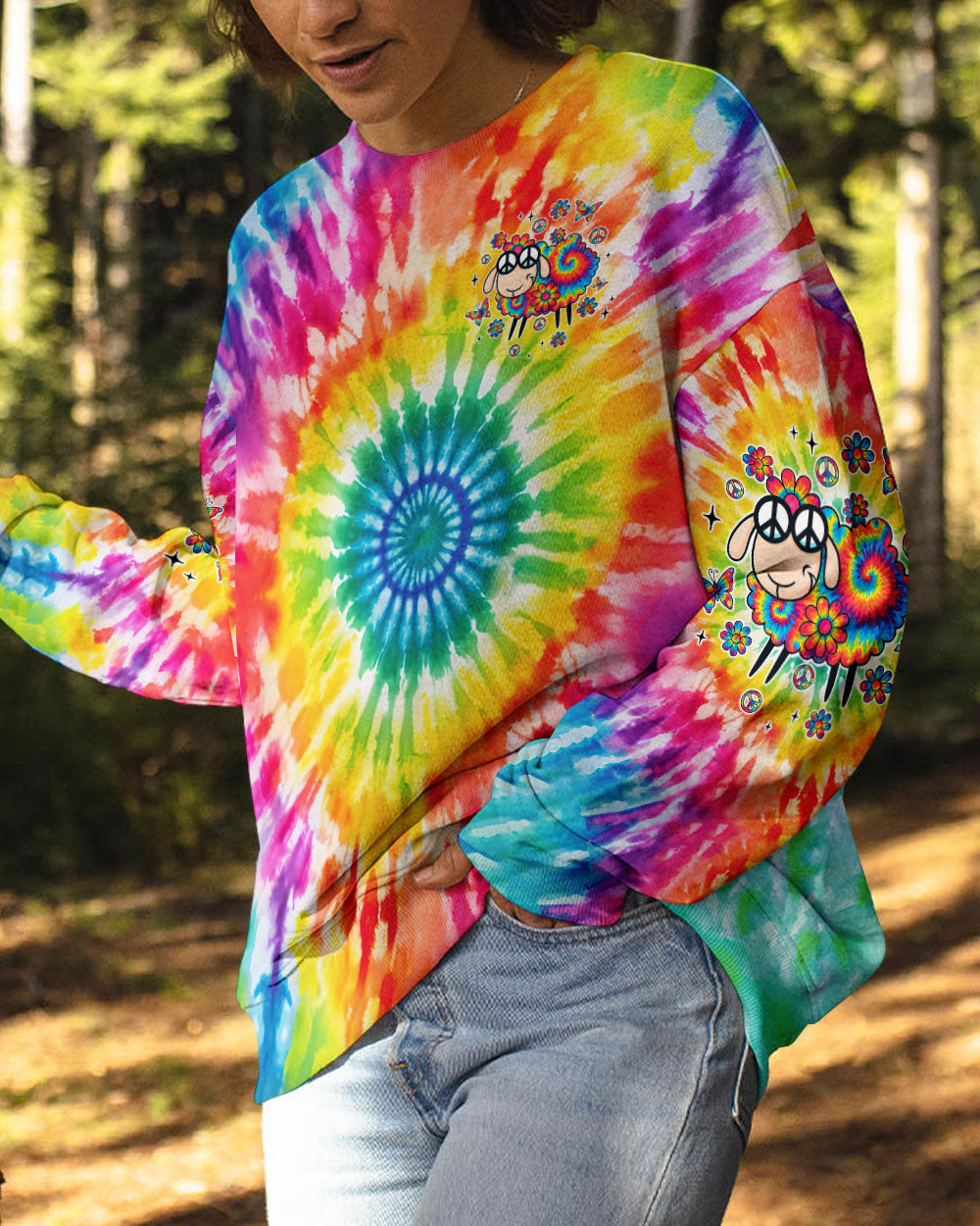 I PREFER TIE DYE AND CHAOS SHEEP TIE DYE ALL OVER PRINT - TLTW0909252