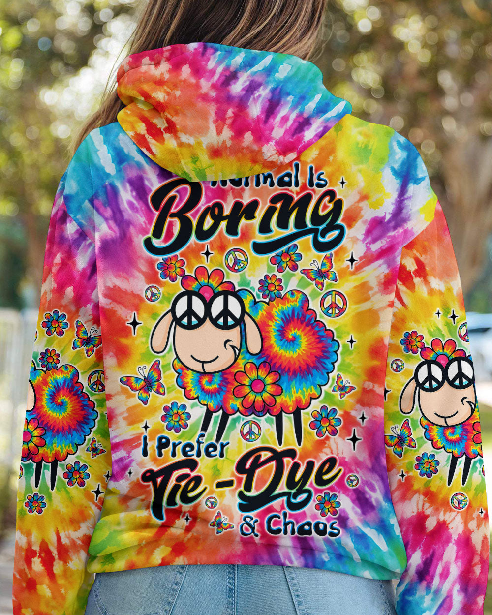 I PREFER TIE DYE AND CHAOS SHEEP TIE DYE ALL OVER PRINT - TLTW0909252