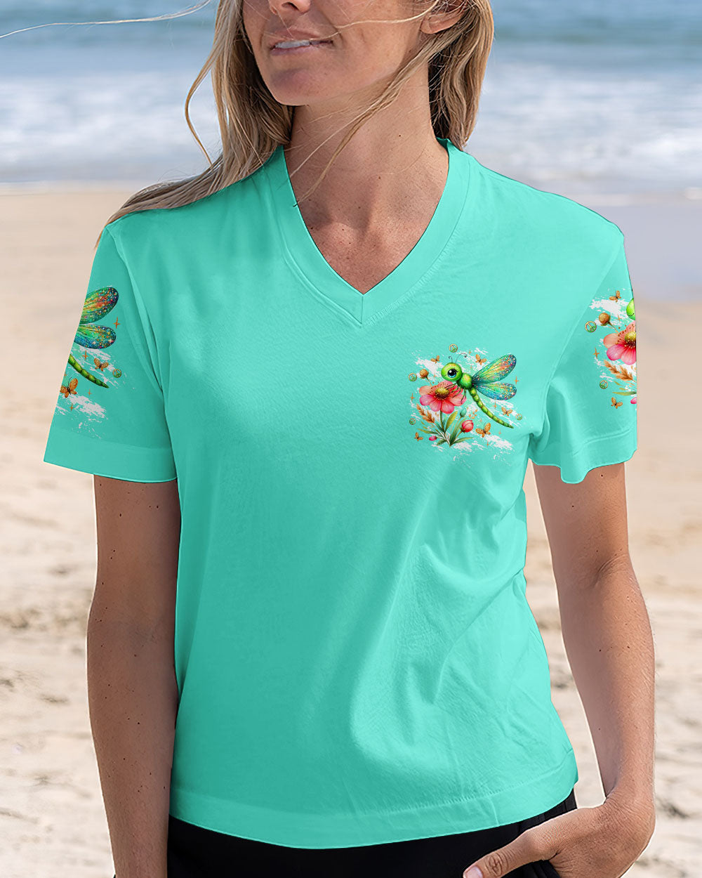 JUST BREATHE  BUTTERFLY DRAGONFLY ALL OVER PRINT - TLTW0910254