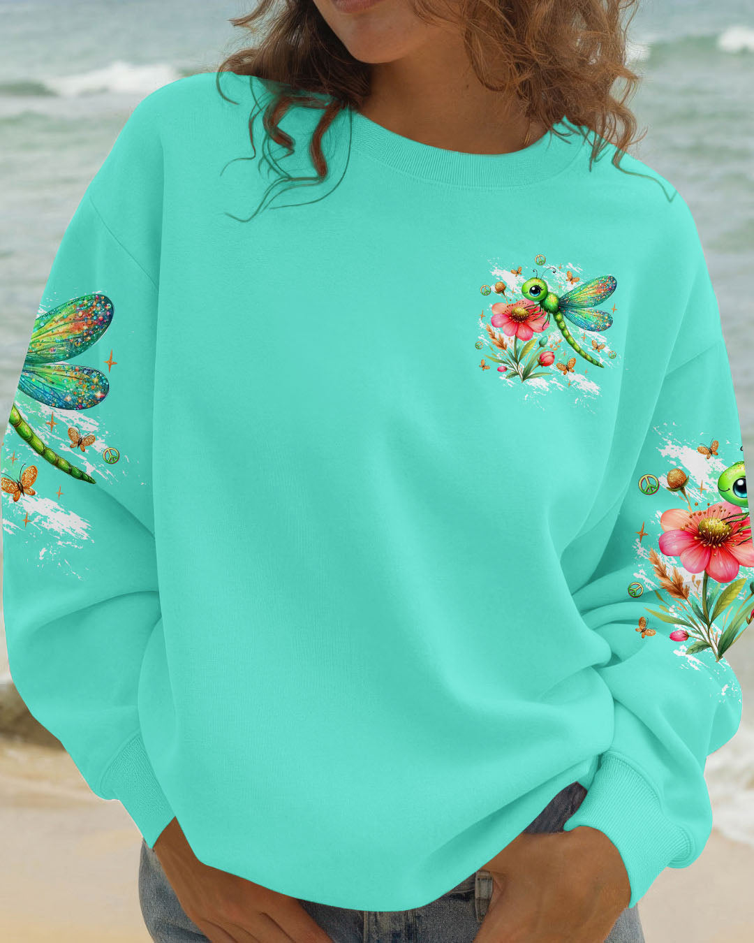 JUST BREATHE  BUTTERFLY DRAGONFLY ALL OVER PRINT - TLTW0910254