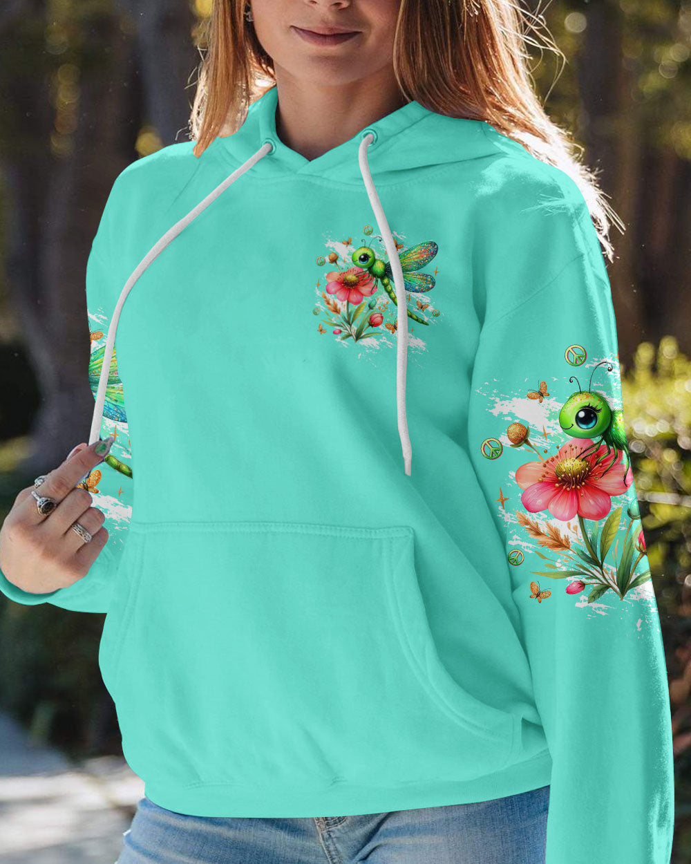 JUST BREATHE  BUTTERFLY DRAGONFLY ALL OVER PRINT - TLTW0910254