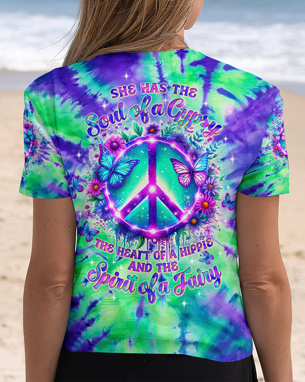 SPIRIT OF A FAIRY PEACE BUTTERFLY TIE DYE ALL OVER PRINT  - TLTW1001251