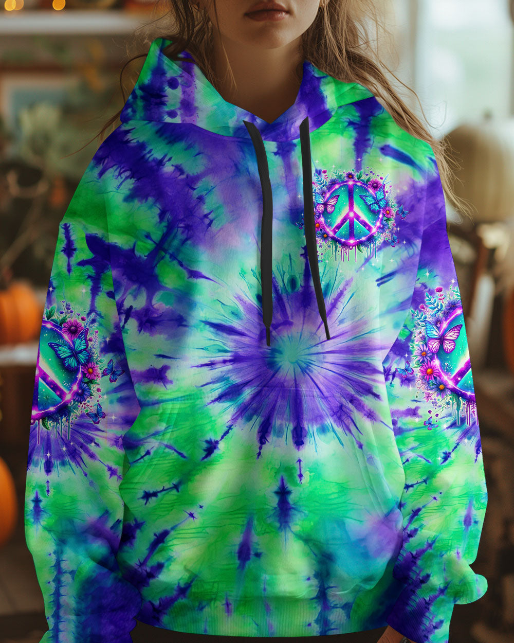 SPIRIT OF A FAIRY PEACE BUTTERFLY TIE DYE ALL OVER PRINT  - TLTW1001251