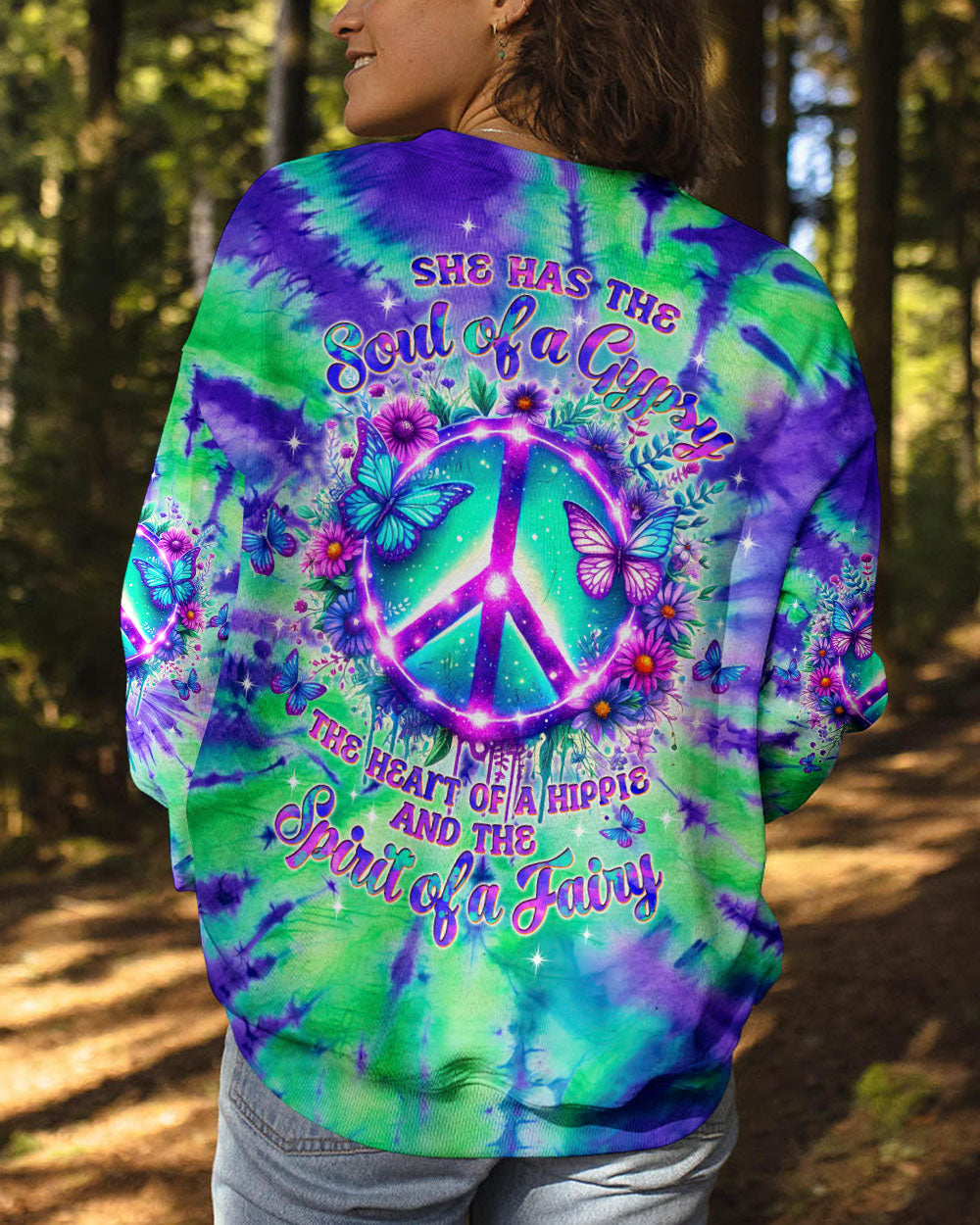 SPIRIT OF A FAIRY PEACE BUTTERFLY TIE DYE ALL OVER PRINT  - TLTW1001251