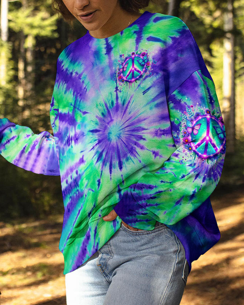 SPIRIT OF A FAIRY PEACE BUTTERFLY TIE DYE ALL OVER PRINT  - TLTW1001251