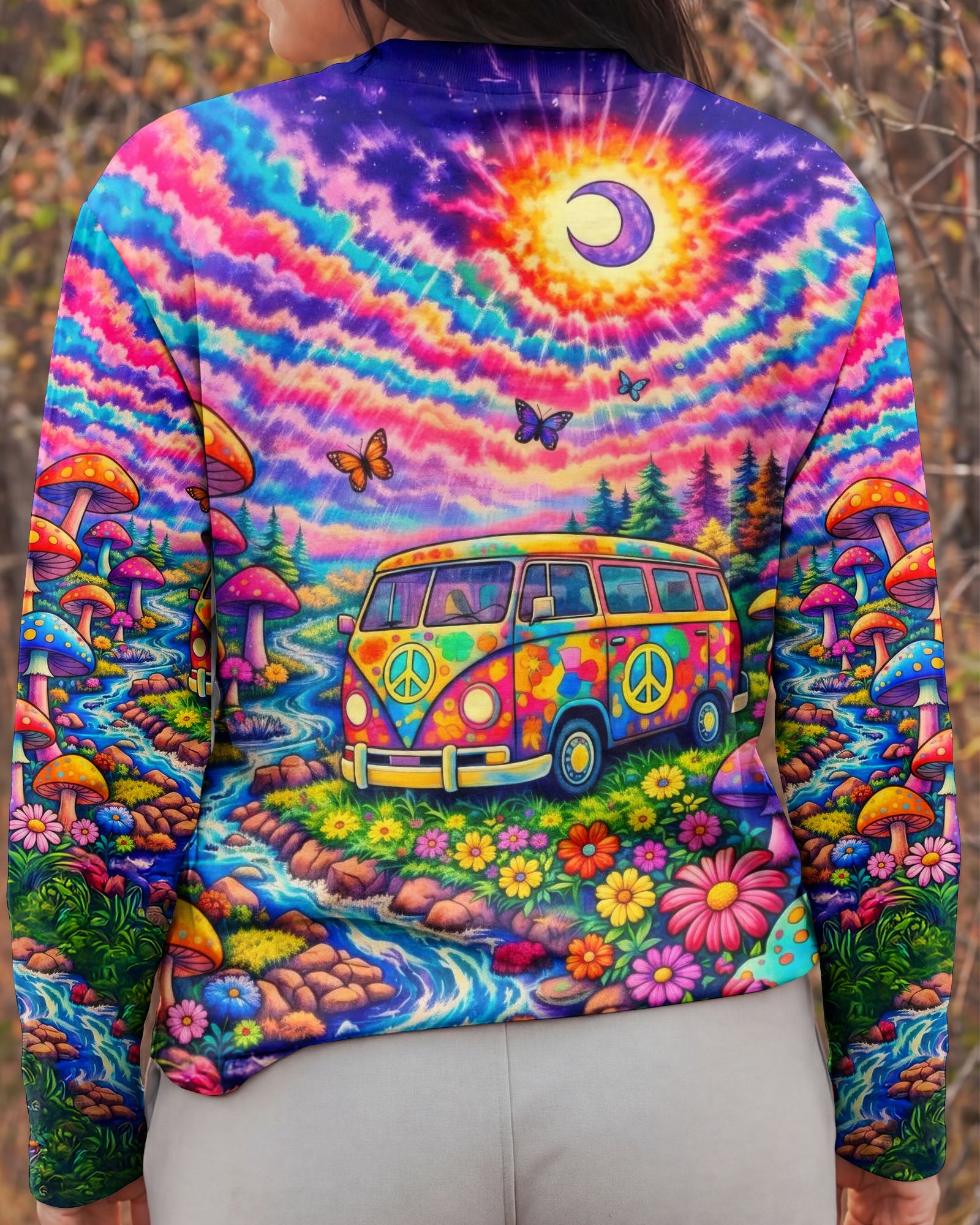HIPPIE BUS NATURE SWIRL ALL OVER PRINT - TLTW1001262