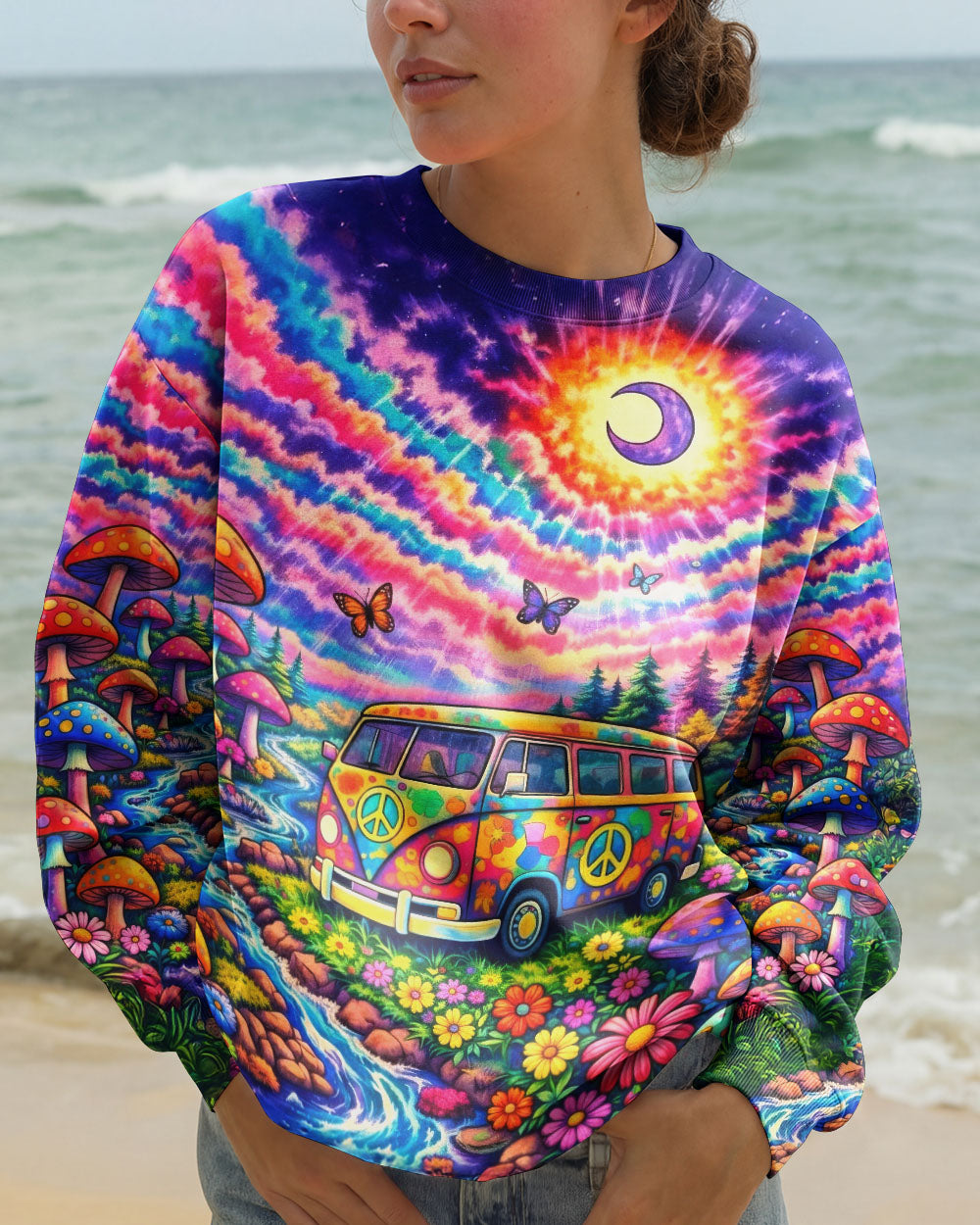 HIPPIE BUS NATURE SWIRL ALL OVER PRINT - TLTW1001262
