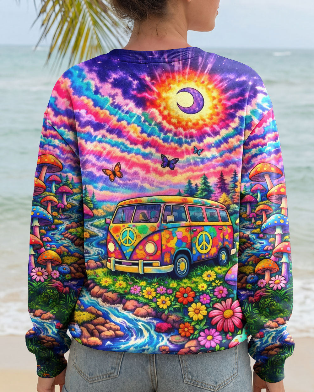 HIPPIE BUS NATURE SWIRL ALL OVER PRINT - TLTW1001262