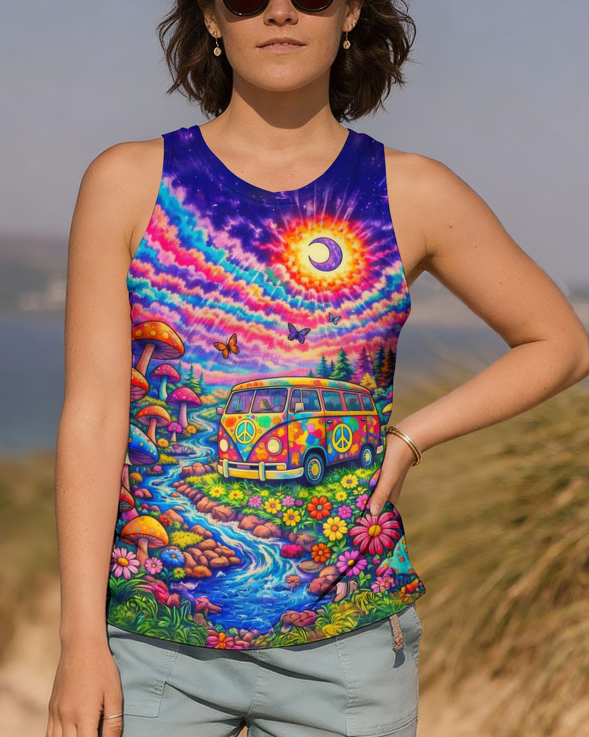 HIPPIE BUS NATURE SWIRL ALL OVER PRINT - TLTW1001262