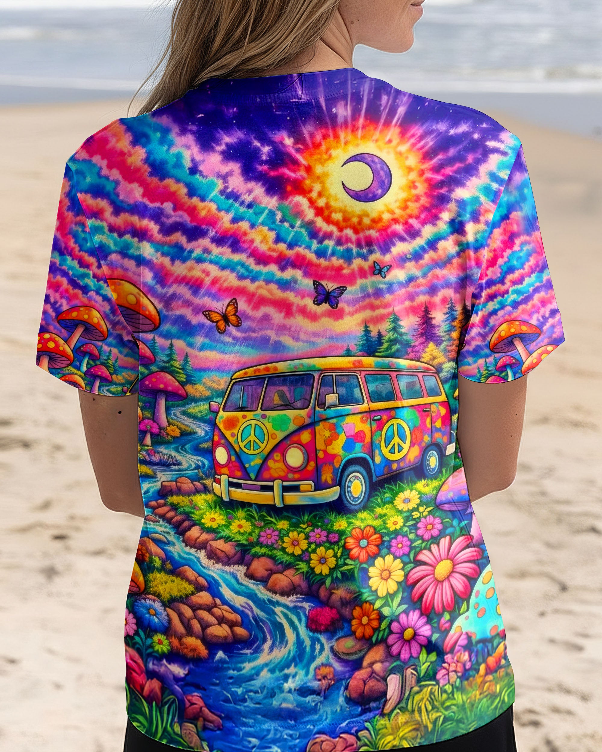 HIPPIE BUS NATURE SWIRL ALL OVER PRINT - TLTW1001262