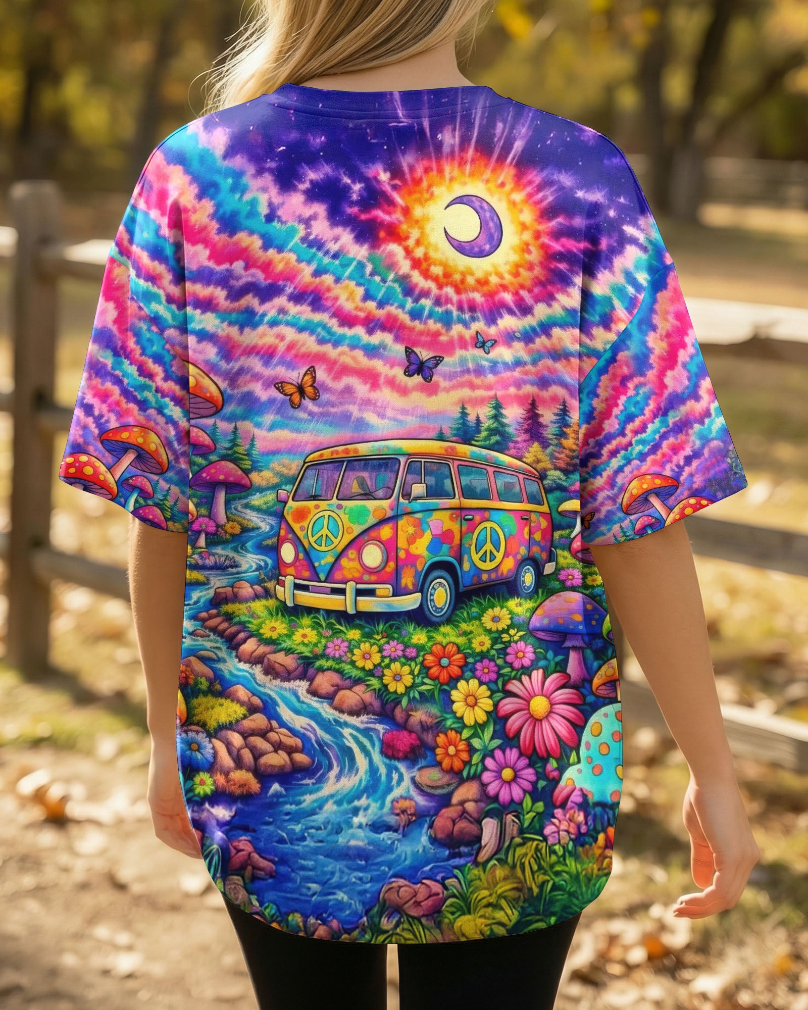 HIPPIE BUS NATURE SWIRL ALL OVER PRINT - TLTW1001262