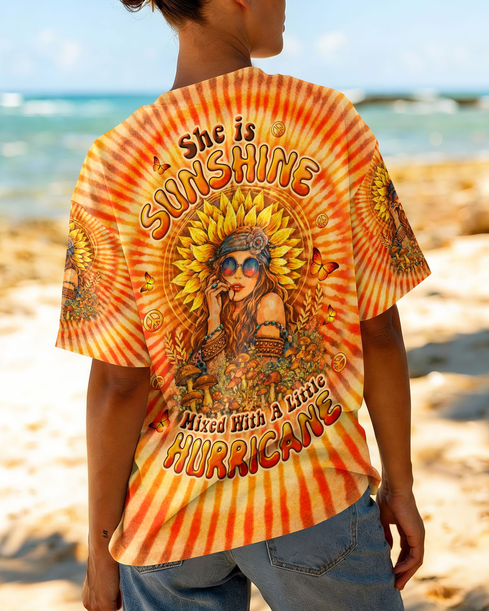 SHE IS SUNSHINE SWIRL ALL OVER PRINT  - TLTW1002262