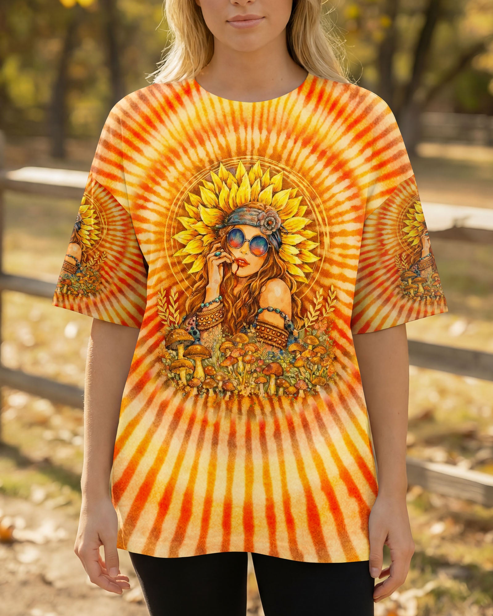 SHE IS SUNSHINE SWIRL ALL OVER PRINT  - TLTW1002262