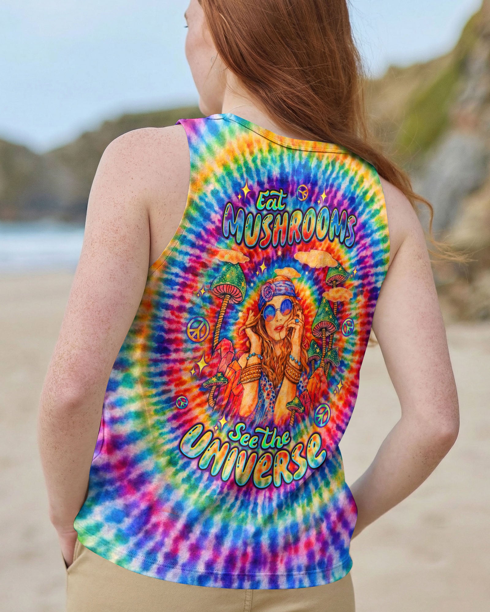 EAT MUSHROOMS SEE THE UNIVERSE SWIRL ALL OVER PRINT  - TLTW1002263