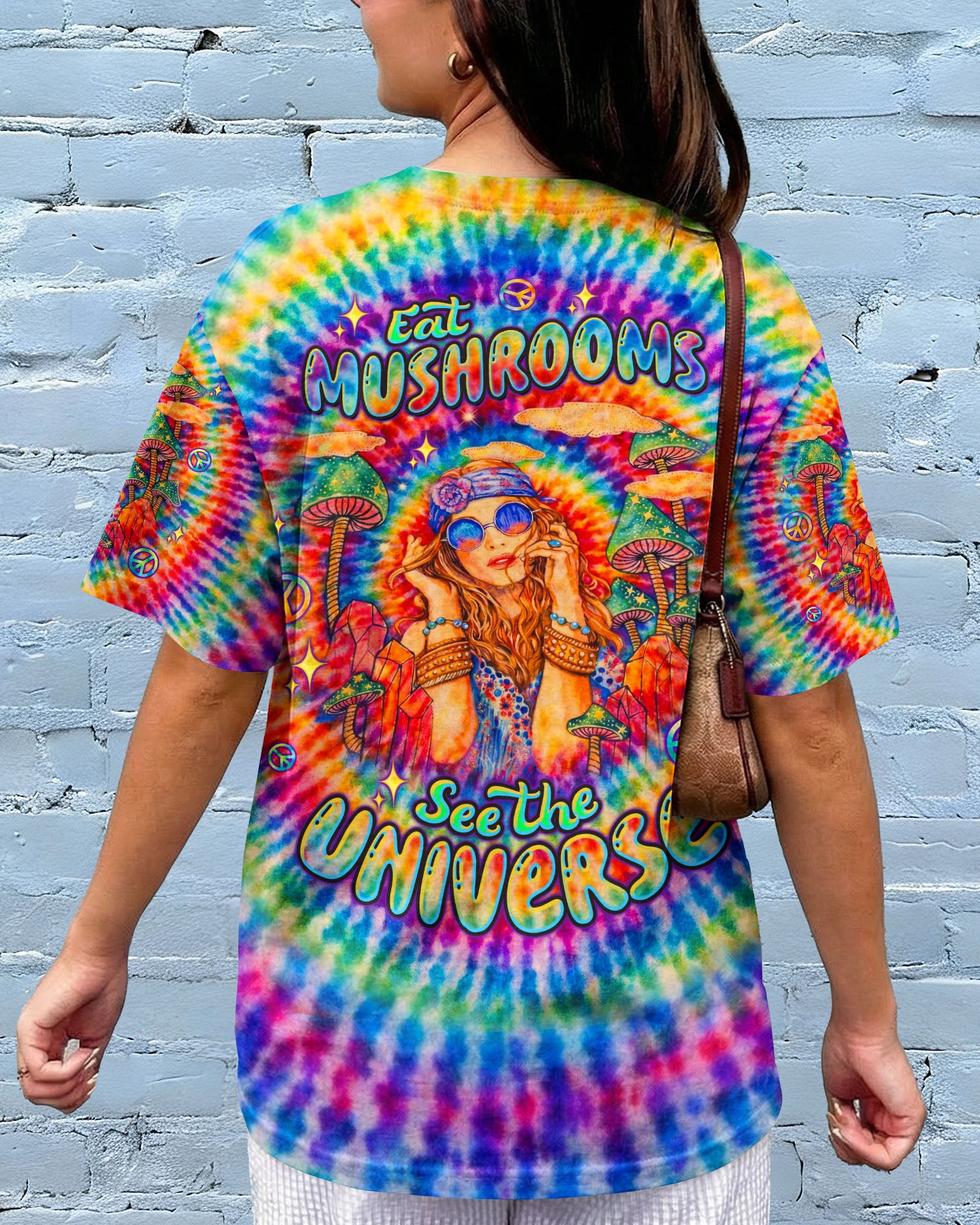 EAT MUSHROOMS SEE THE UNIVERSE SWIRL ALL OVER PRINT  - TLTW1002263