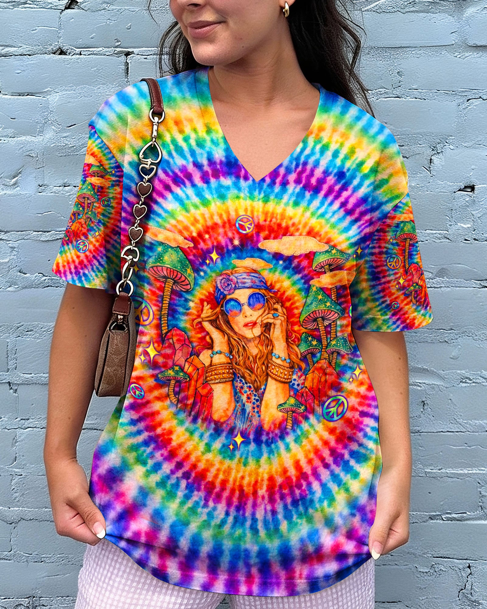 EAT MUSHROOMS SEE THE UNIVERSE SWIRL ALL OVER PRINT  - TLTW1002263