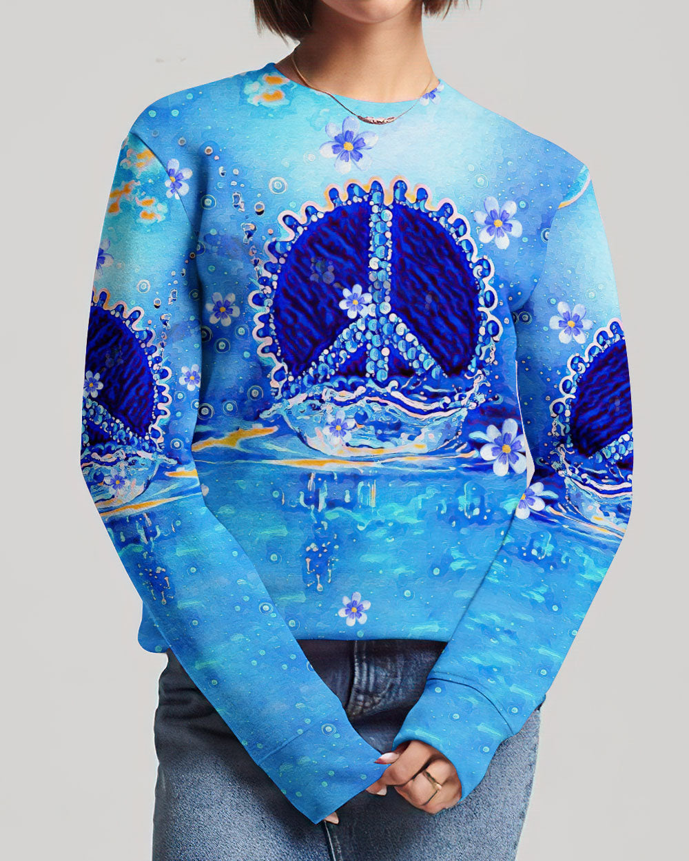 PEACE Y'ALL WATERCOLOR ALL OVER PRINT - TLTW1008238