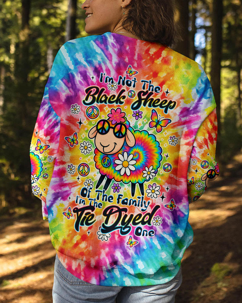 I'M NOT THE BLACK SHEEP DAISIES TIE DYE ALL OVER PRINT - TLTW1009255
