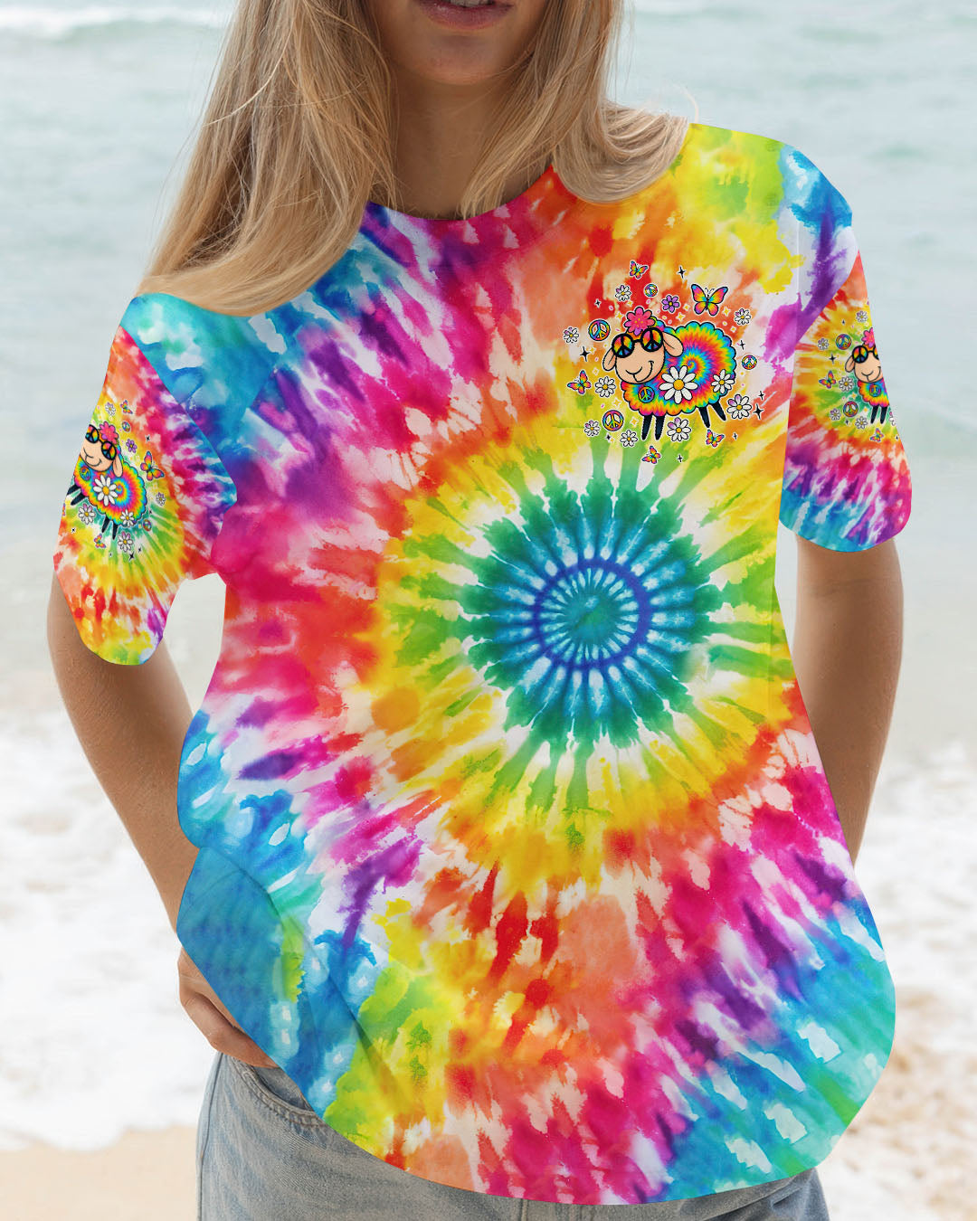 I'M NOT THE BLACK SHEEP DAISIES TIE DYE ALL OVER PRINT - TLTW1009255
