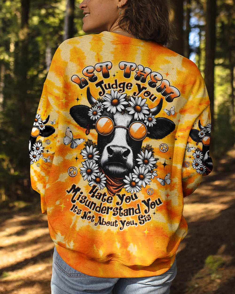 LET THEM JUDGE YOU COW DAISIES ALL OVER PRINT - TLTW1011253