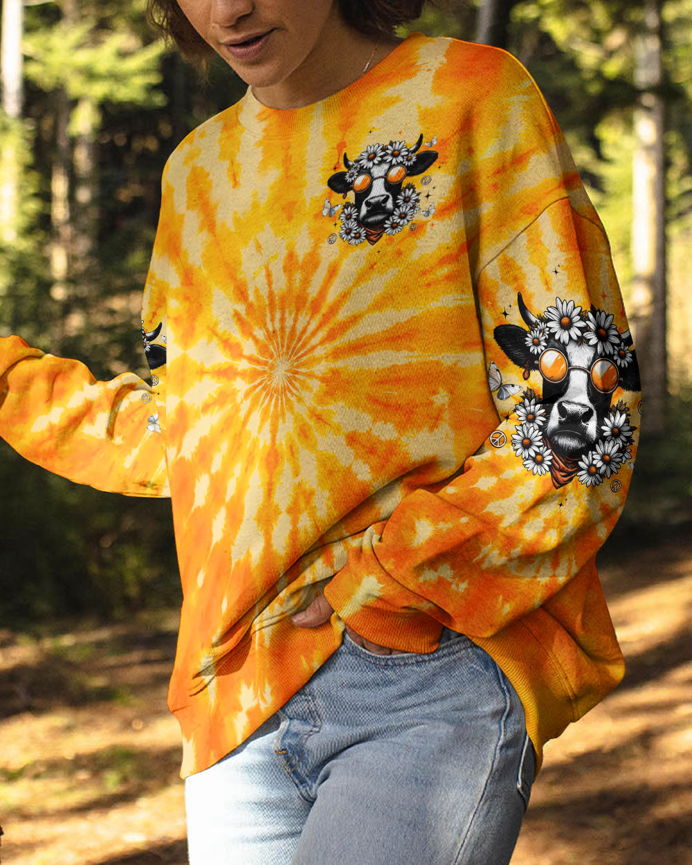 LET THEM JUDGE YOU COW DAISIES ALL OVER PRINT - TLTW1011253