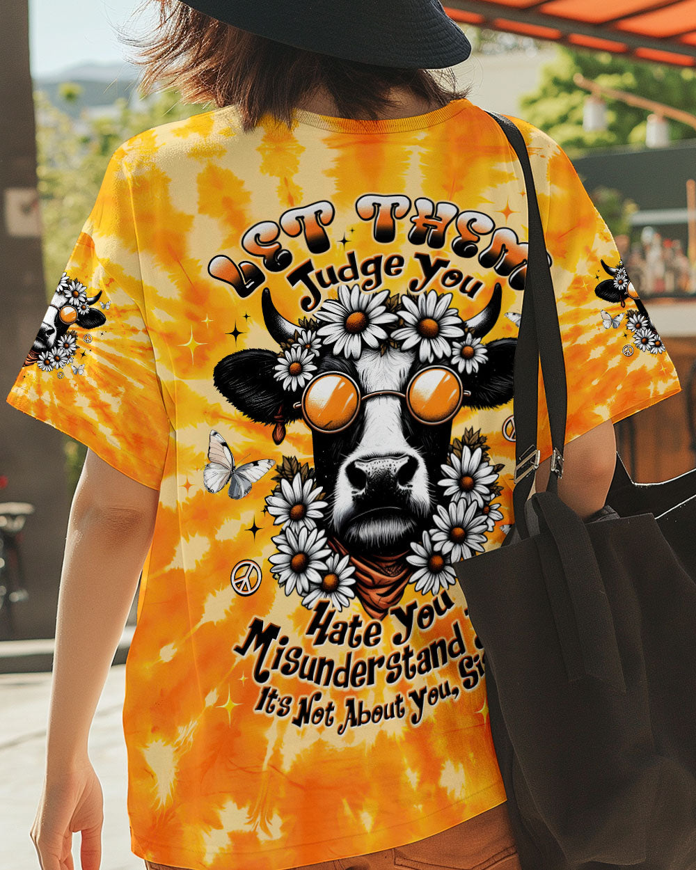 LET THEM JUDGE YOU COW DAISIES ALL OVER PRINT - TLTW1011253