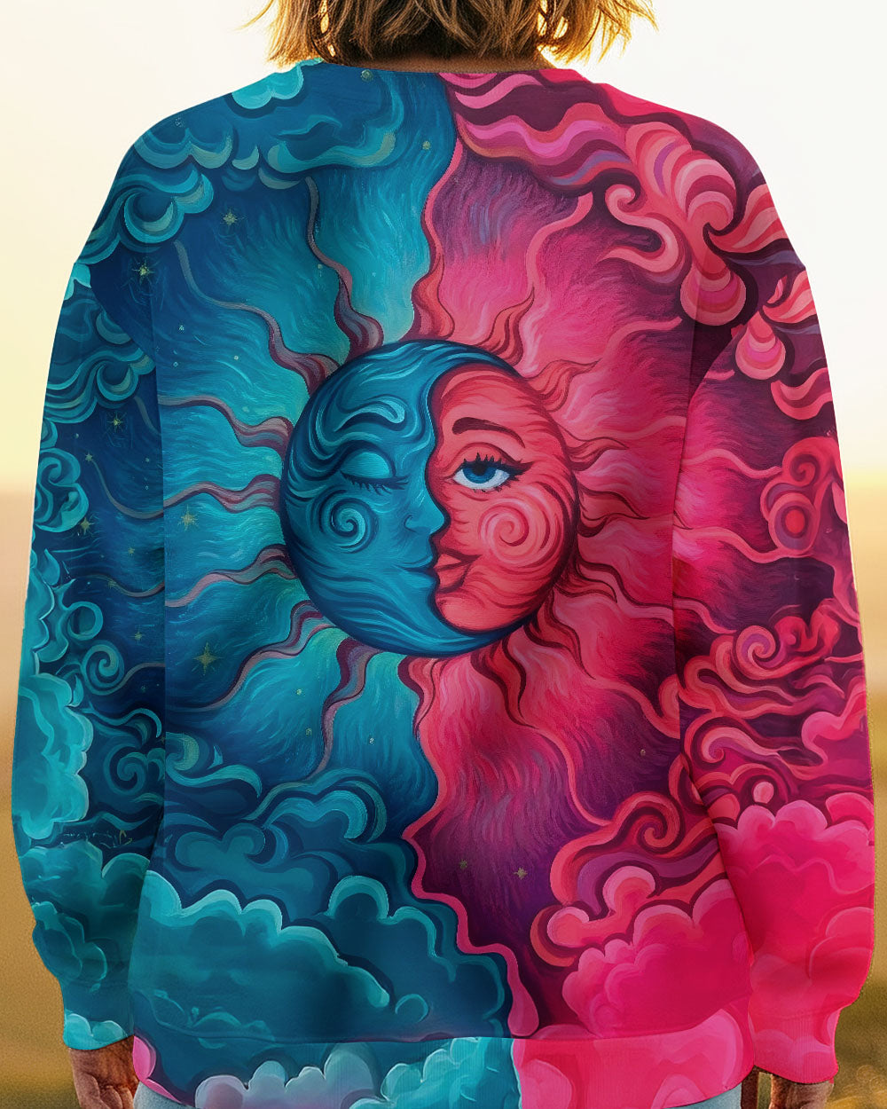 HIPPIE SUN MOON ART ALL OVER PRINT - TLTW1012251