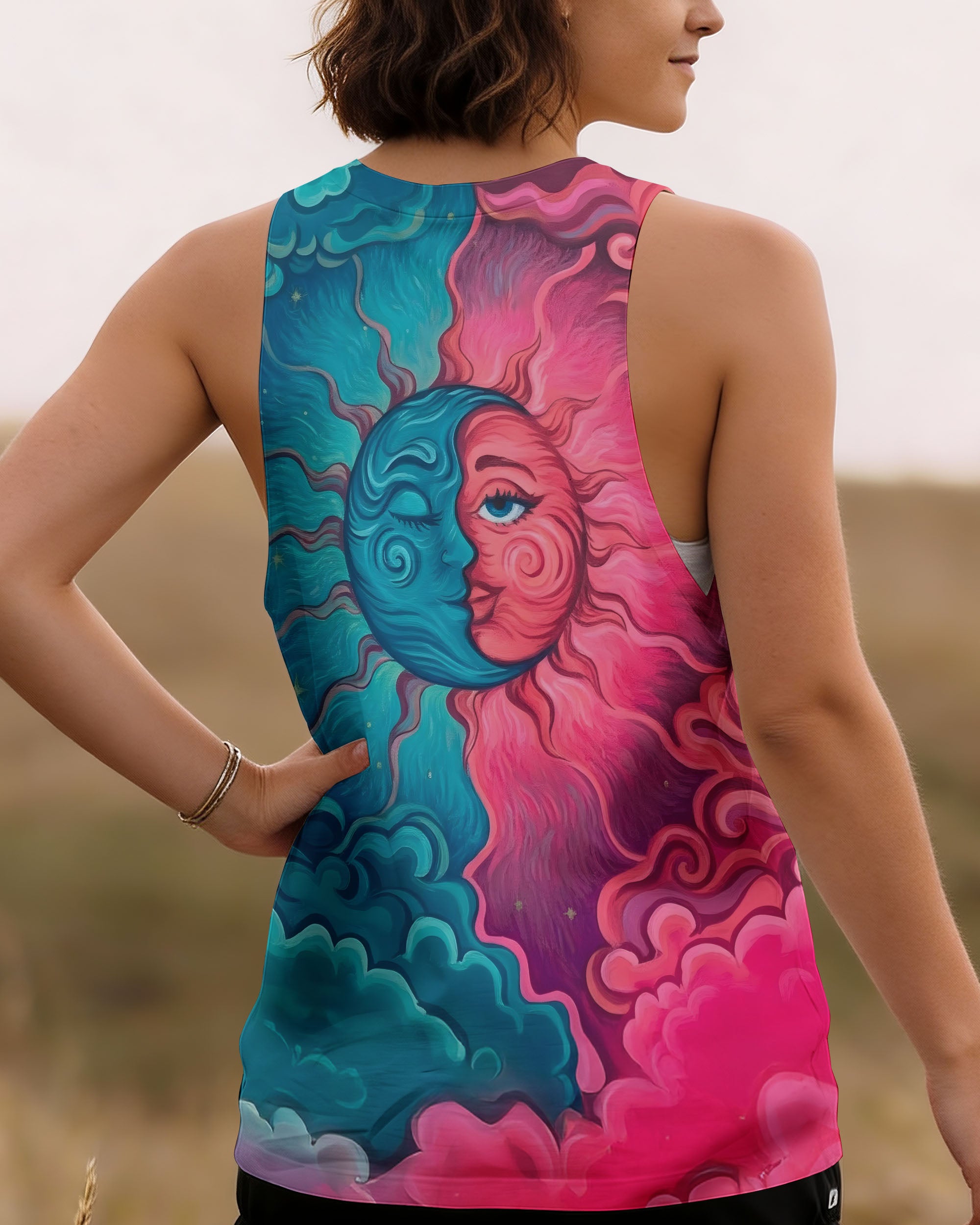 HIPPIE SUN MOON ART ALL OVER PRINT - TLTW1012251