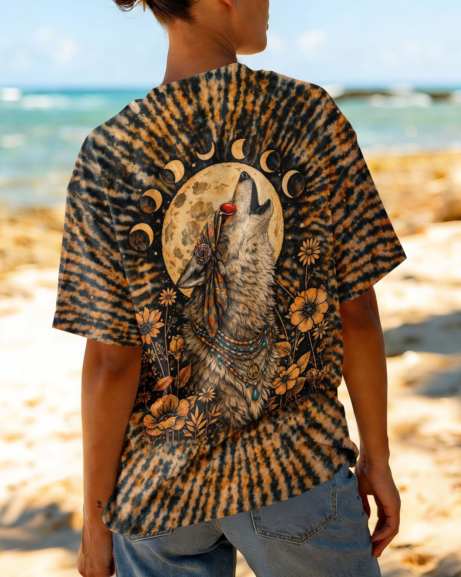 HIPPIE WOLF SWIRL ALL OVER PRINT  - TLTW1102261