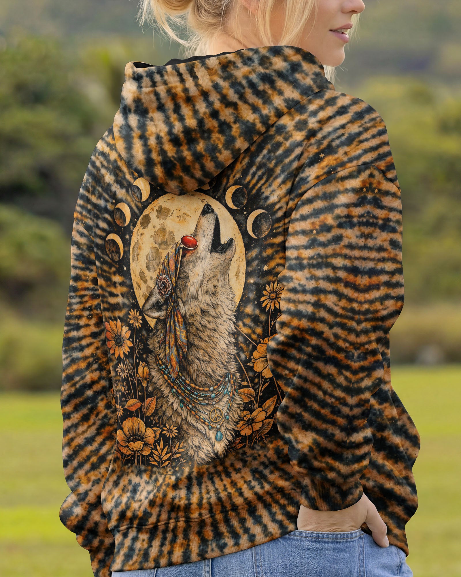 HIPPIE WOLF SWIRL ALL OVER PRINT  - TLTW1102261