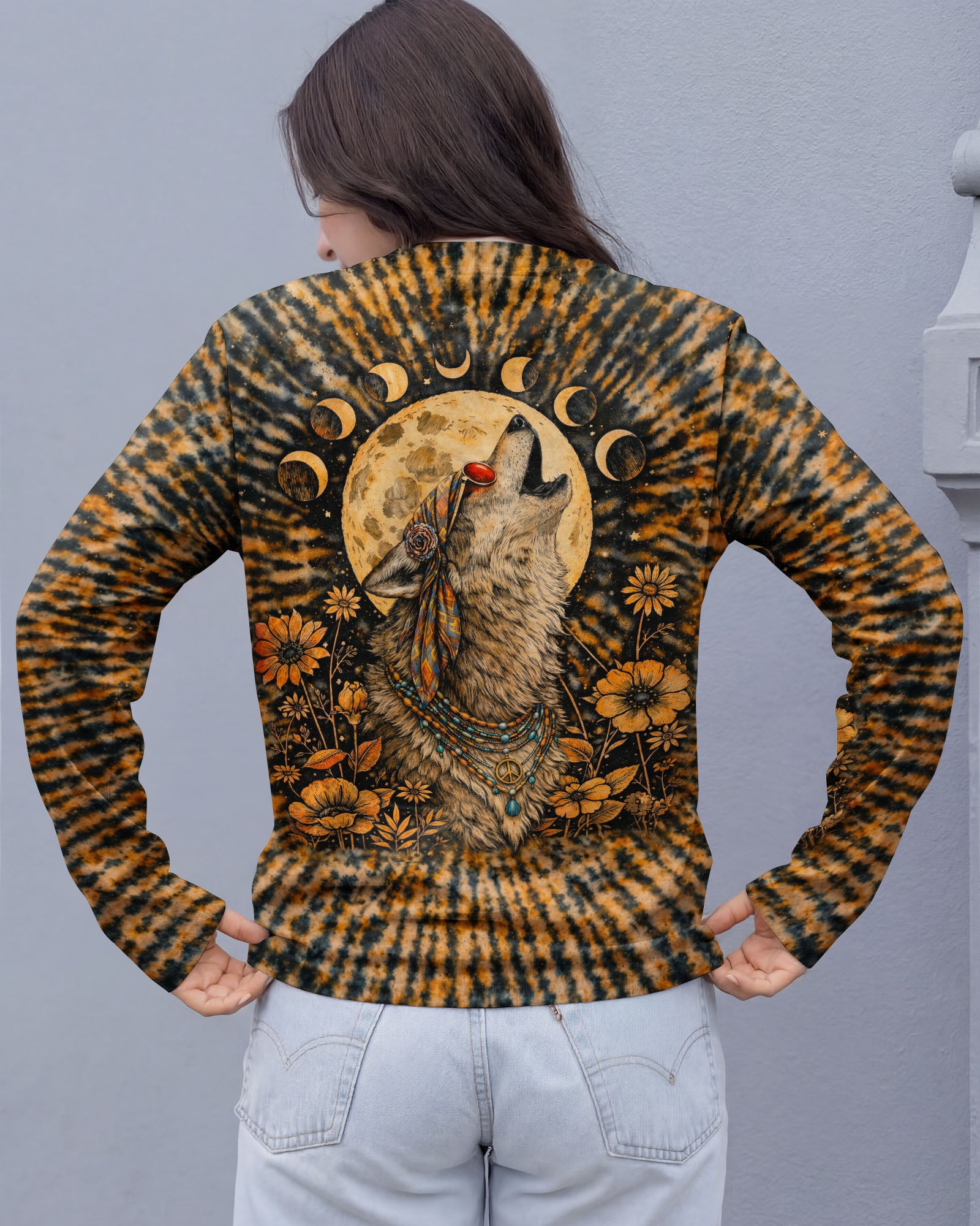 HIPPIE WOLF SWIRL ALL OVER PRINT  - TLTW1102261