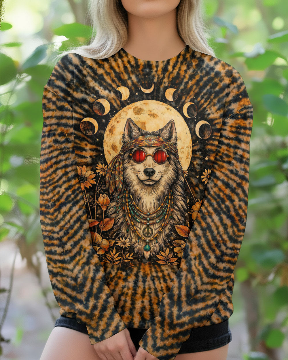 HIPPIE WOLF SWIRL ALL OVER PRINT  - TLTW1102261