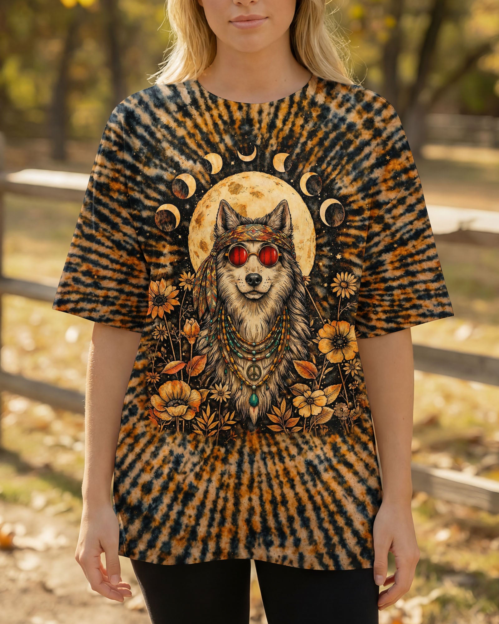 HIPPIE WOLF SWIRL ALL OVER PRINT  - TLTW1102261