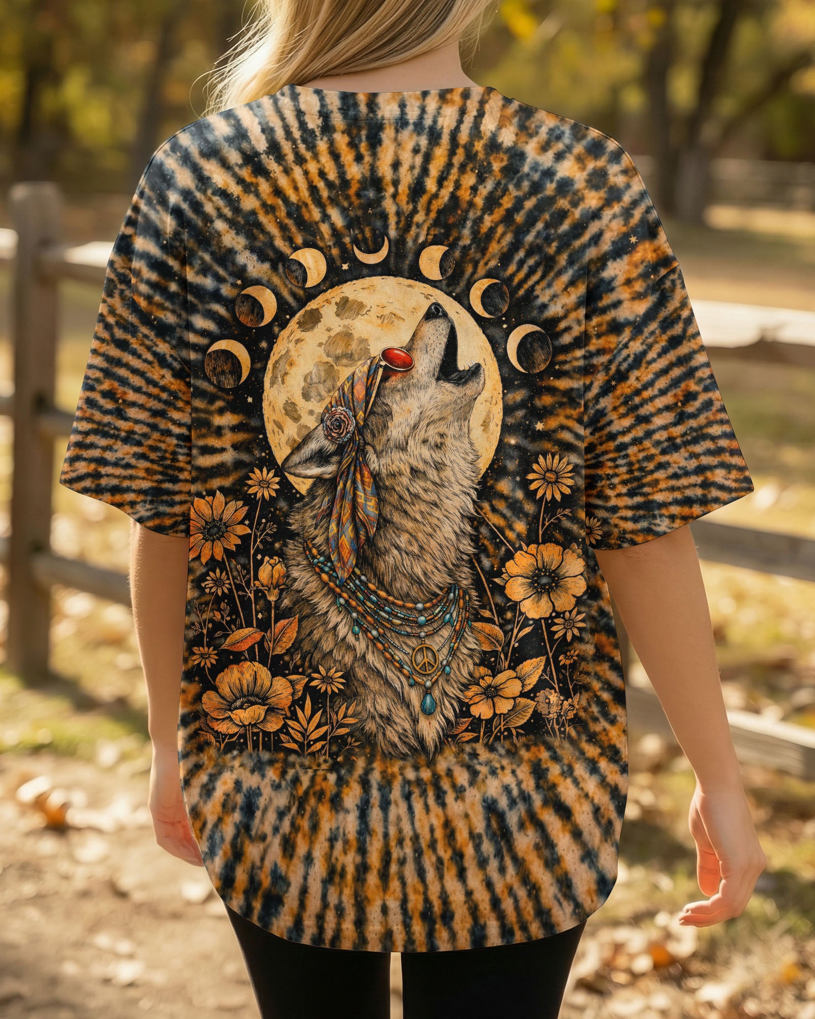 HIPPIE WOLF SWIRL ALL OVER PRINT  - TLTW1102261