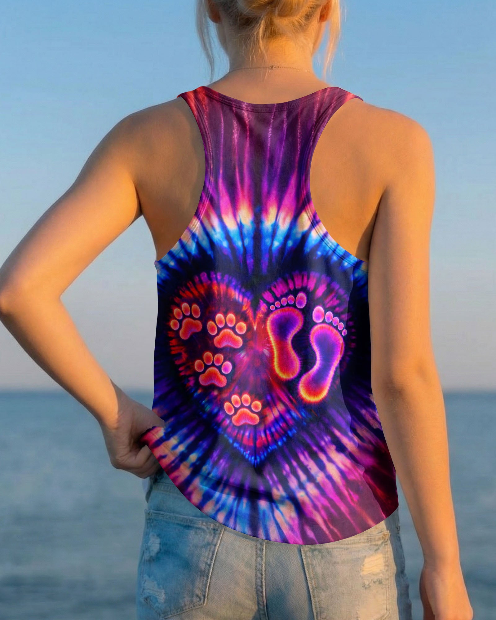 NEVER WALK ALONE PAW PRINT SWIRL ALL OVER PRINT - TLTW1103261