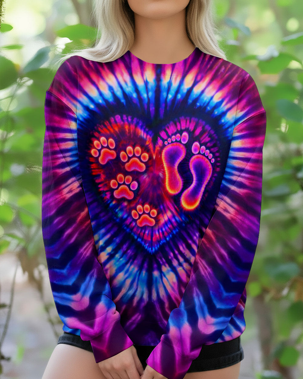 NEVER WALK ALONE PAW PRINT SWIRL ALL OVER PRINT - TLTW1103261