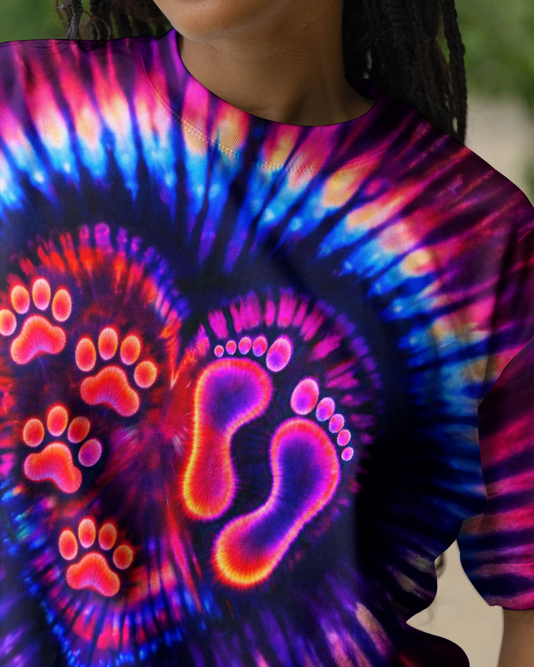 NEVER WALK ALONE PAW PRINT SWIRL ALL OVER PRINT - TLTW1103261