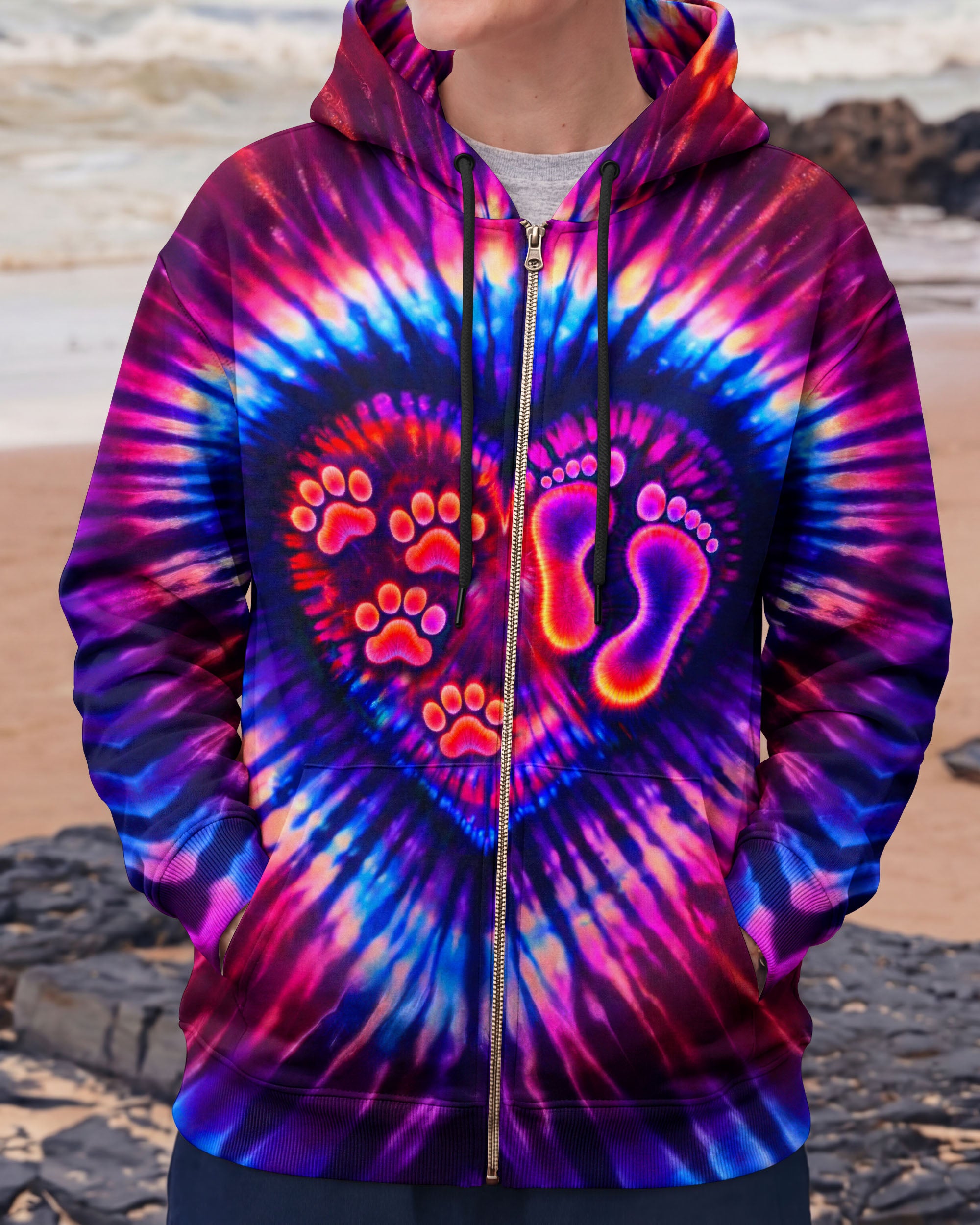 NEVER WALK ALONE PAW PRINT SWIRL ALL OVER PRINT - TLTW1103261