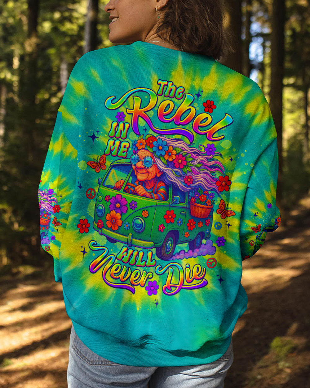 THE REBEL IN ME WILL NEVER DIE BUS TIE DYE ALL OVER PRINT - TLTW1106254