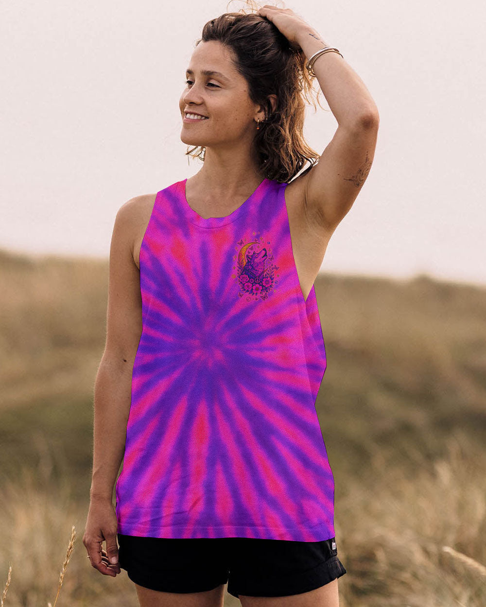 SPIRIT OF A WOLF TIE DYE ALL OVER PRINT - TLTW1107254