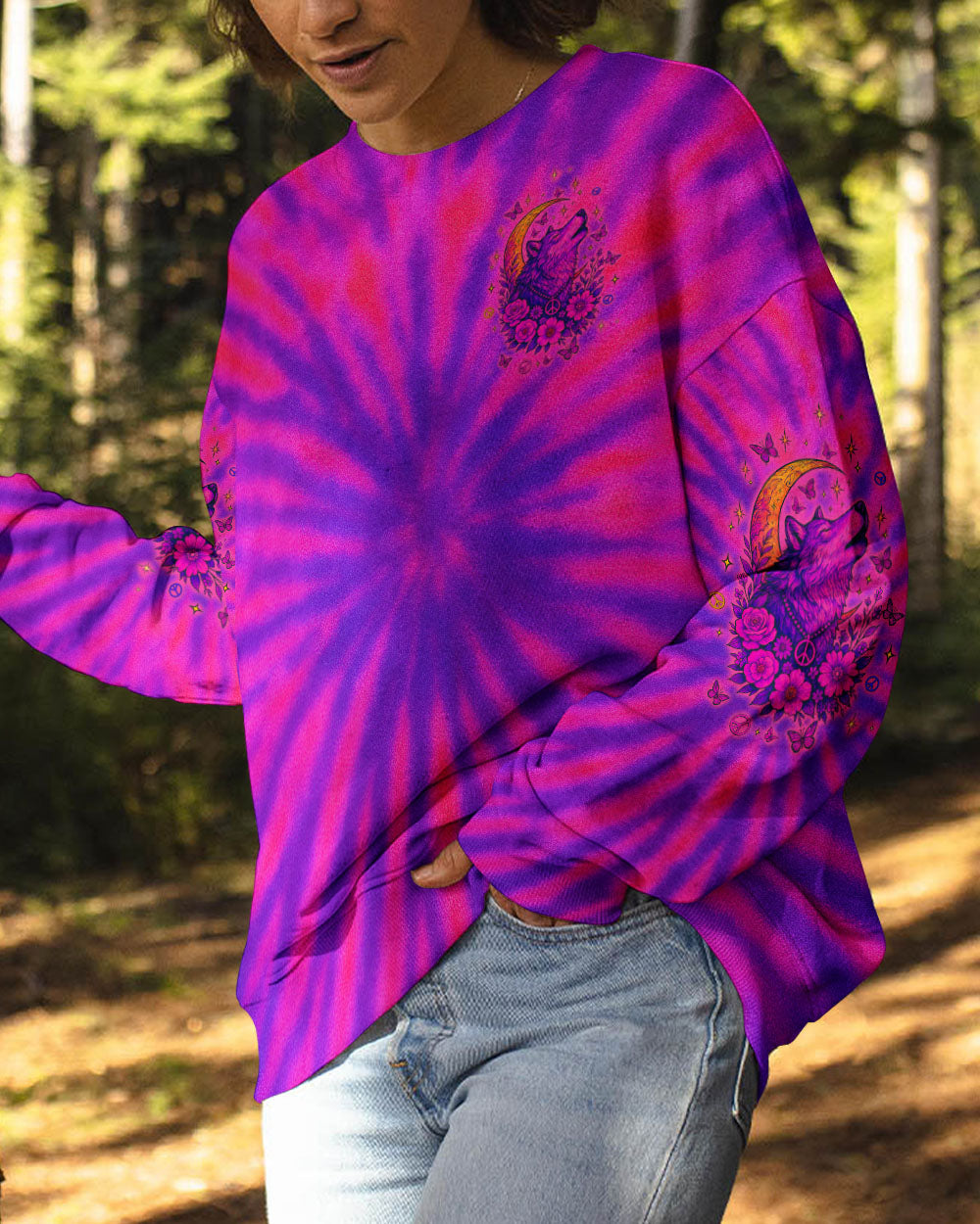 SPIRIT OF A WOLF TIE DYE ALL OVER PRINT - TLTW1107254