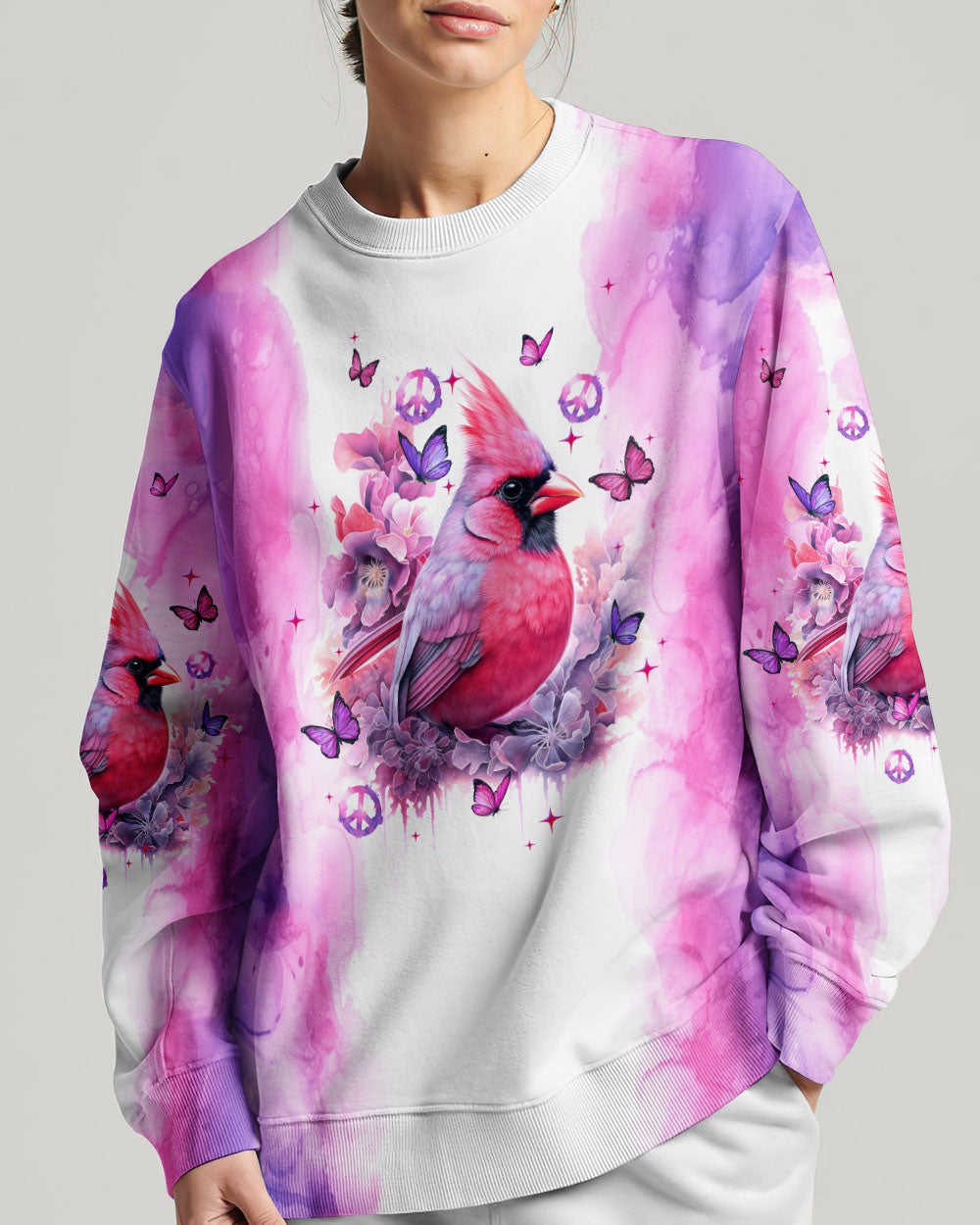 I BELIEVE THERE ARE ANGELS AMONG US CARDINAL TIE DYE ALL OVER PRINT - TLTW1108236