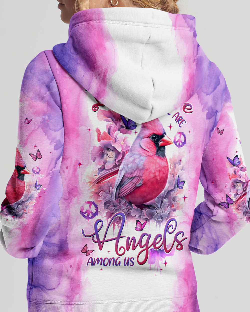 I BELIEVE THERE ARE ANGELS AMONG US CARDINAL TIE DYE ALL OVER PRINT - TLTW1108236