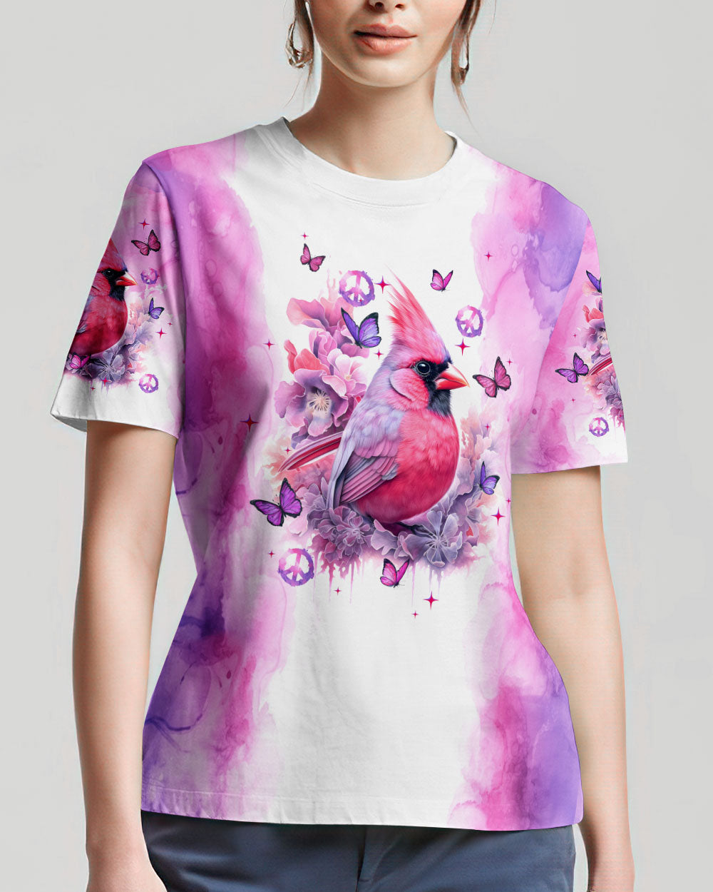 I BELIEVE THERE ARE ANGELS AMONG US CARDINAL TIE DYE ALL OVER PRINT - TLTW1108236