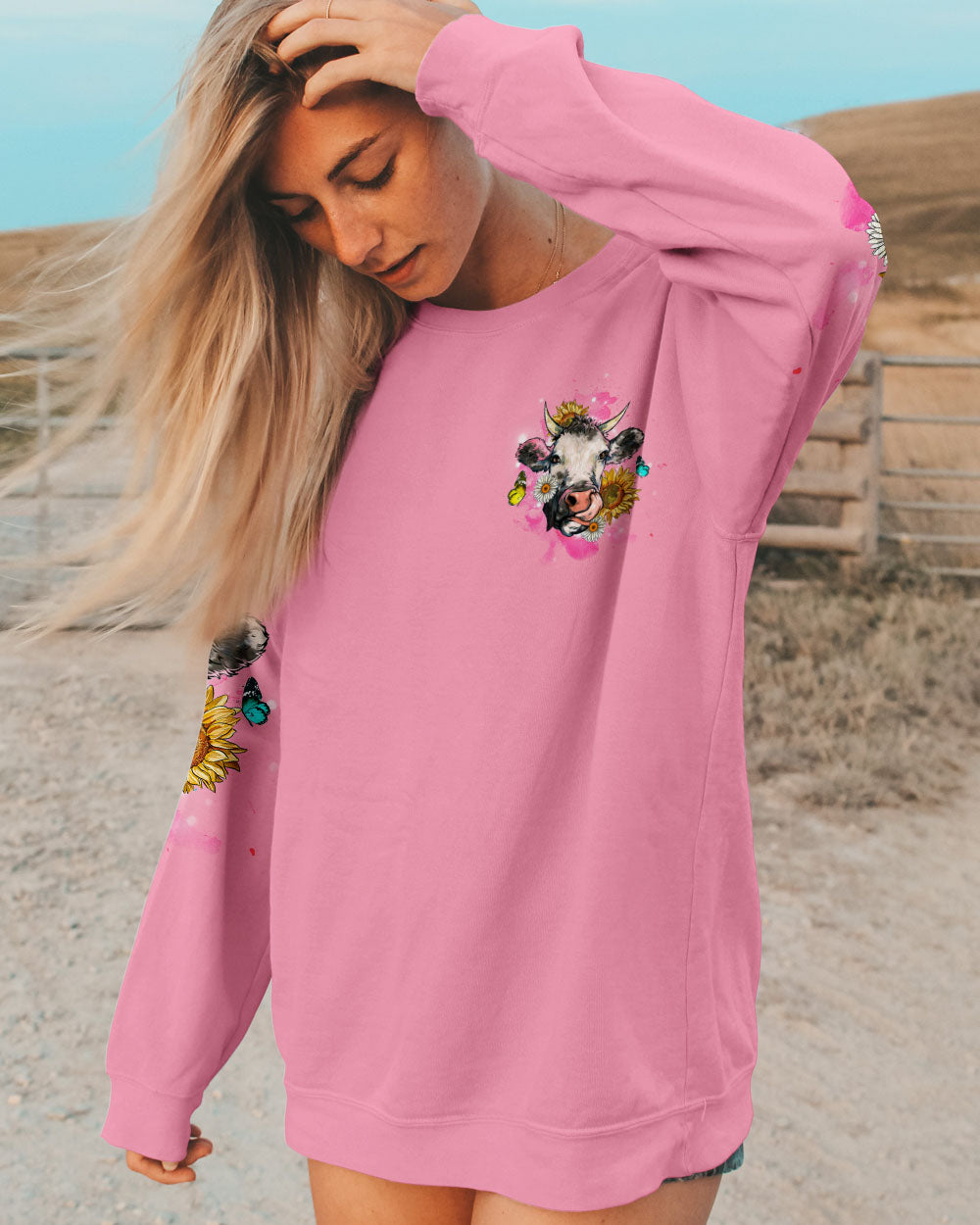LIVING LIFE SOMEWHERE BETWEEN JESUS COW ALL OVER PRINT - TLTW1109231