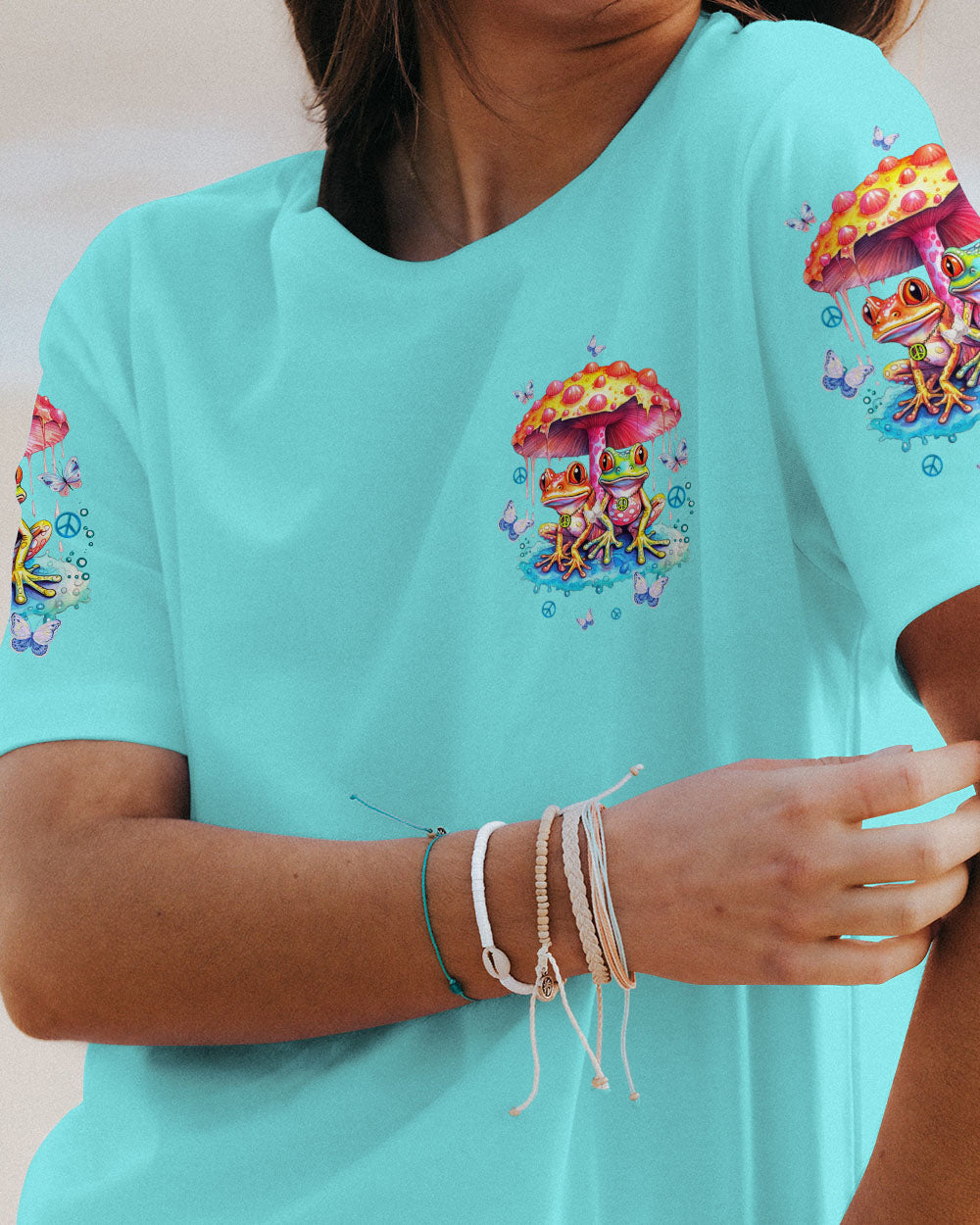 BE YOU THE WORLD WILL ADJUST FROG MUSHROOM ALL OVER PRINT - TLTW1109233